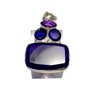 Amethyst Pendant Handmade Stampd 925